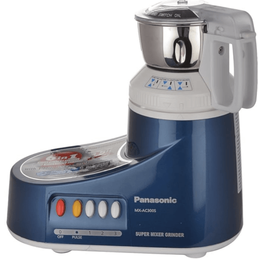 Panasonic Super MX-AC300S 550-Watt Mixer Grinder with 3 Jars (Blue) - Image 3